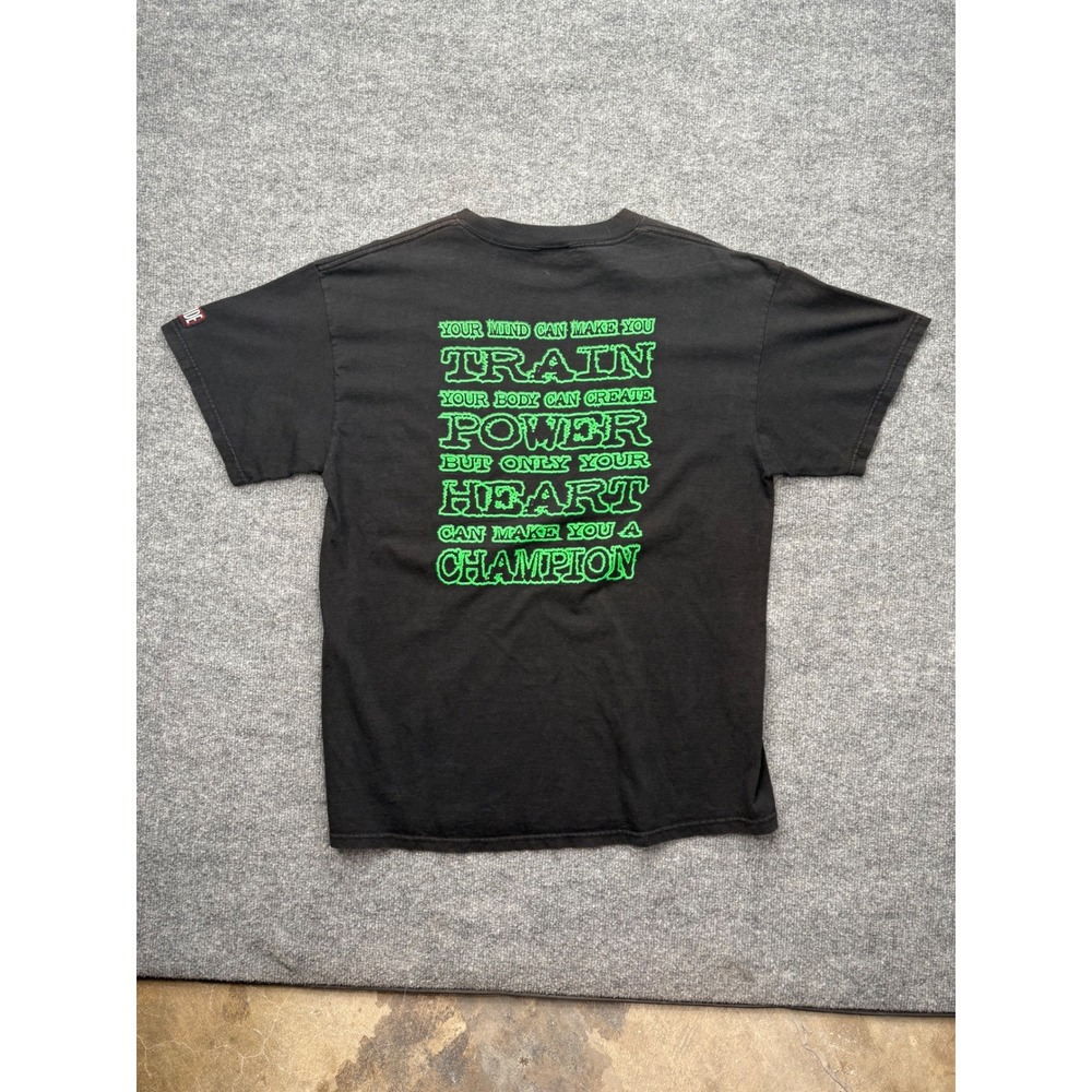 Ringside Boxing Graphic T-Shirt Mens Large Black Delta Pro Weight Neon Green Y2K